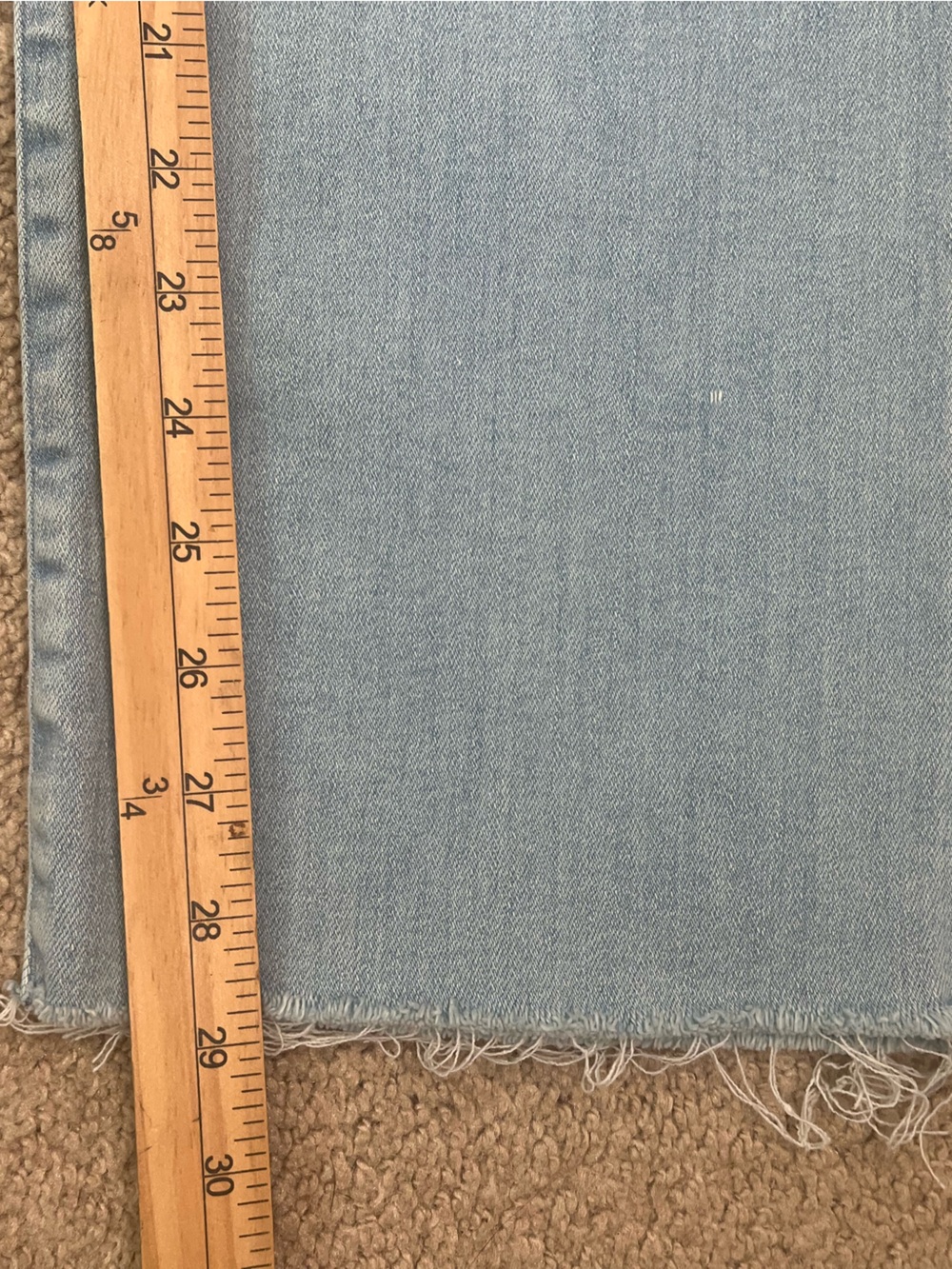 Mother Jeans Rambler Zip Ankle Fray Size 30 Hi Rise Wide Leg Chill Pill Blue - Picture 12 of 13